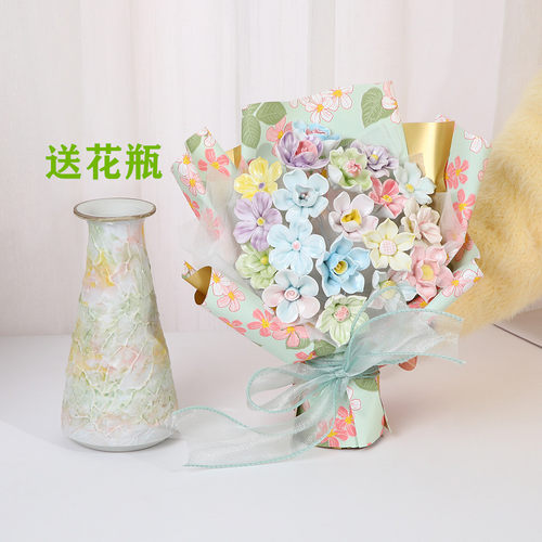 陶瓷花束成品礼盒高级感永生花