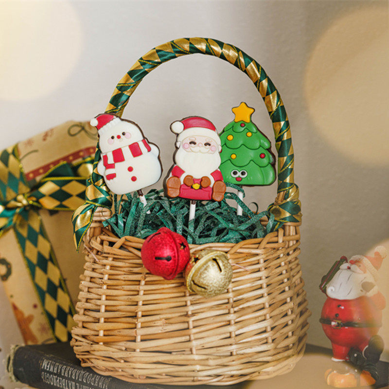 圣诞节糖果巧克力棒棒糖创意卡通圣诞老人雪人高颜值礼盒装小零食