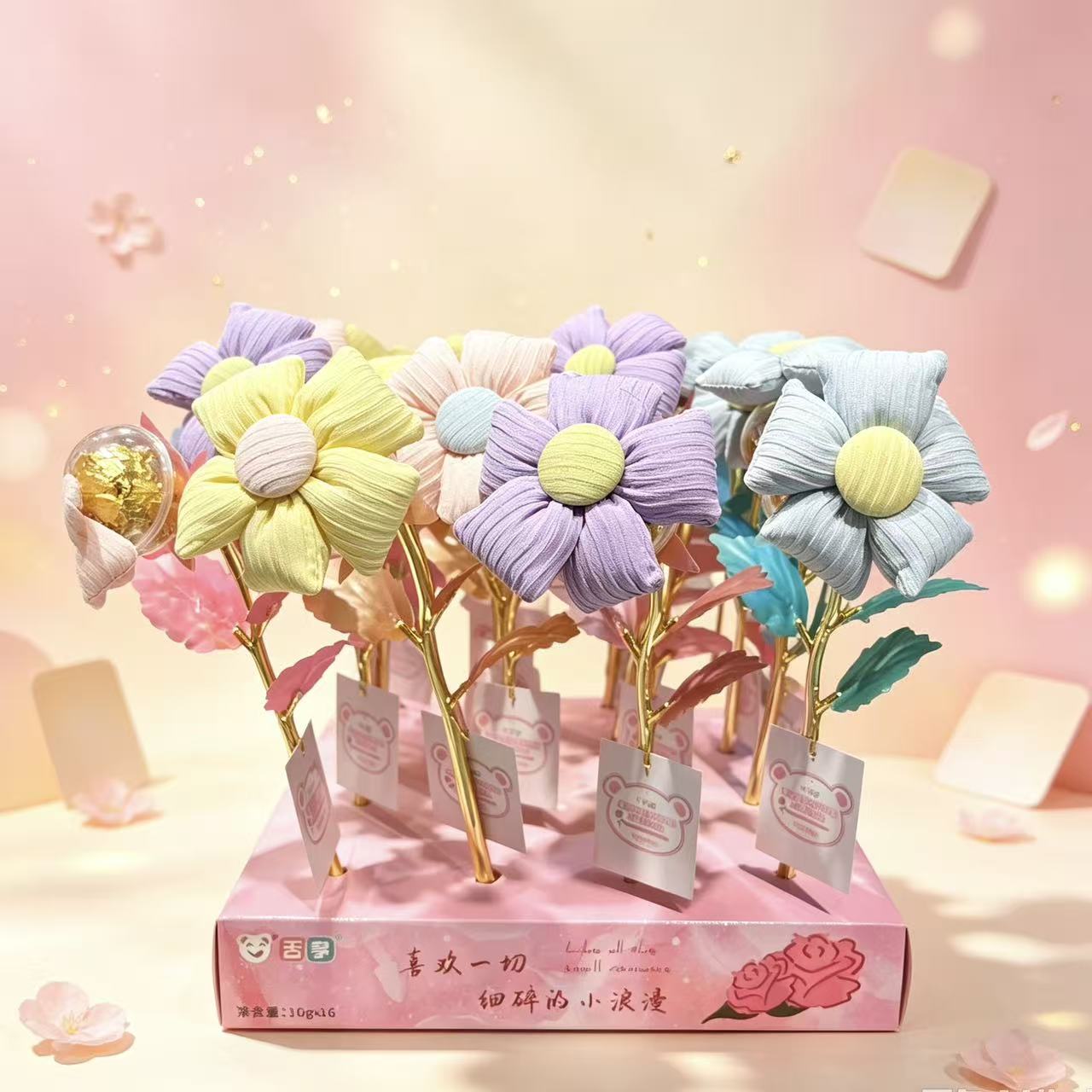 舌享手工花朵编织夹心巧克力球