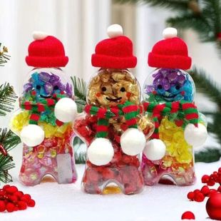 圣诞节糖果卡通快乐姜饼人混合水果味硬质糖平安夜送朋友零食礼物