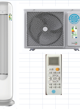 外贸出口空调220V50-60HZ 3P  24000BTU变频圆柱形柜机