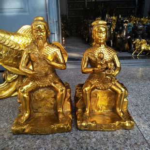 铜女娲伏羲铜像摆件人类大地之母人文祖师爷大帝女娲娘娘高30公分