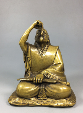 春秋时期勾践铜像黄铜书房摆件