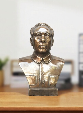 邓小平毛主席周总理半身铜像摆件
