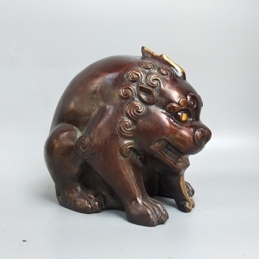 铜怪兽吸水兽摆件仿古铜吸财怪兽招财聚财风水工艺品家居门厅装饰