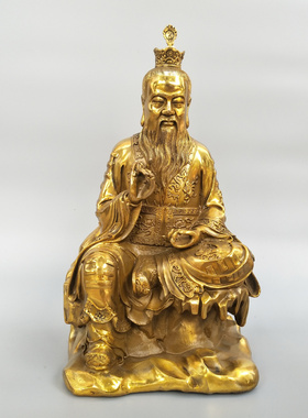 三清太上老君铜像摆件佛堂摆件