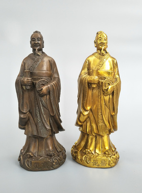 文财神范蠡铜招财门厅财神爷摆件