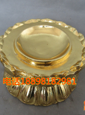 铜底座摆件莲花佛像烛台客厅摆件