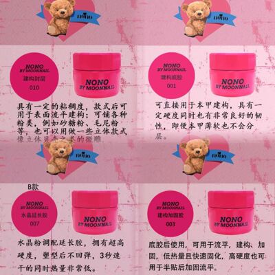 nono功能胶nono建构底胶加固封层水晶延长胶30克美甲店专用功能胶