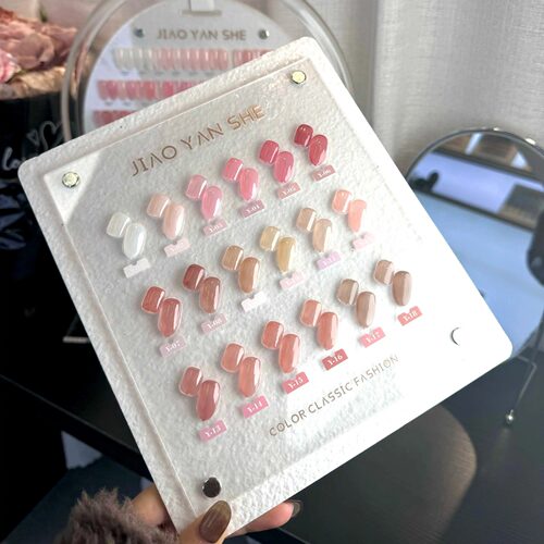18色冰肌蜜粉美甲白开水冰透裸粉透色裸色打底甲油胶小套系