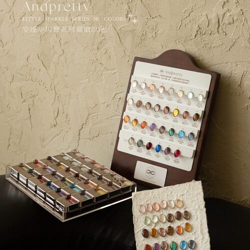 Andpretty安缇30色小闪耀猫眼系列高密度25年美博会爆款色系套装