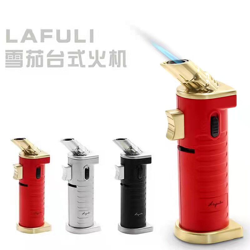 Lafuli金属直冲防风雪茄打火机