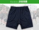 军训运动藏蓝短裤 户外运动训练蓝色透气速干 海体能裤 服兰松紧短裤