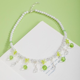 兮兮家女童汉服珍珠项链国风原创设计儿童古风甜美璎珞马面裙配饰