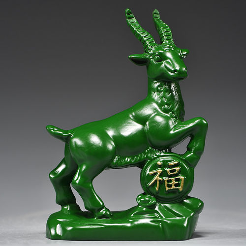 木质雕刻领头羊家居摆件乔迁礼