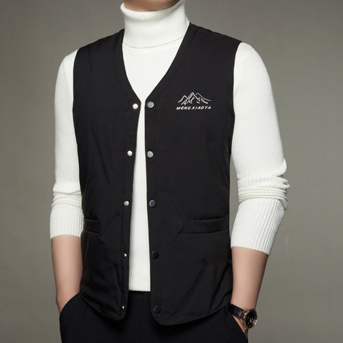 新款V领轻便保暖羽绒马甲