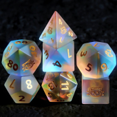 天然水晶炫彩宝石骰子TRGPd20面骰子博德之门dnd跑团骰子