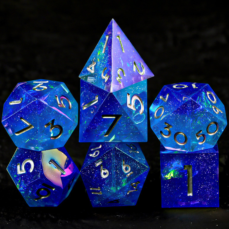 dnd跑团骰子星空树脂DND跑团克苏鲁TRPG龙与地下城d20多面桌游骰