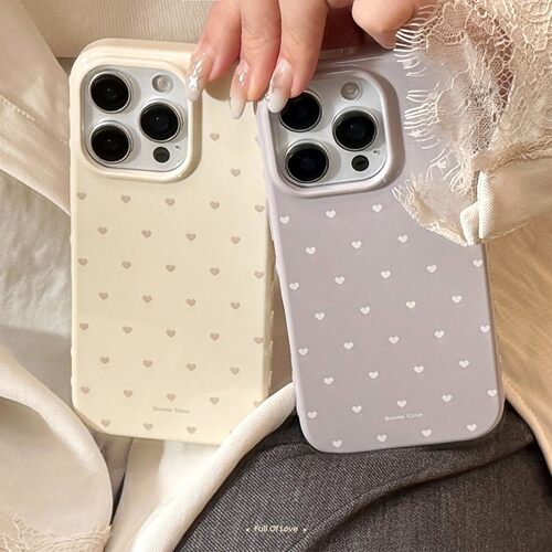 适用气质小爱心苹果17手机壳iphone16promax复古1513软套14代发
