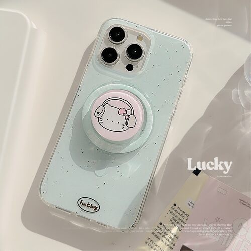 适用双层磁吸17pro max苹果手机壳iphone16泼墨卡通1312磁吸支架