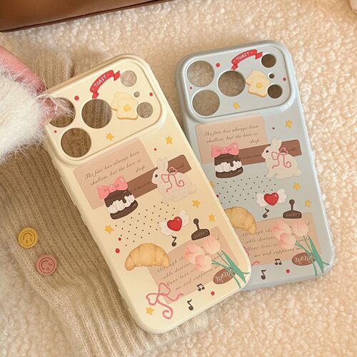 适用可爱闺蜜款苹果17手机壳iphone16promax兔子拼贴11温柔13软15