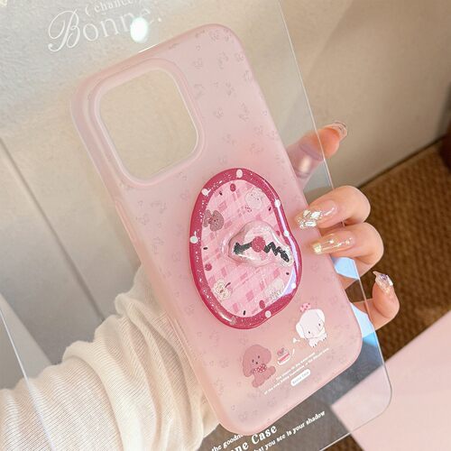适用立体旋转时钟苹果16手机壳17promax梦幻小动物iphone15软套13