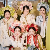 云肩马面裙簪花古风公司年会舞蹈表演服装 租汉服古装 出租明制长衫