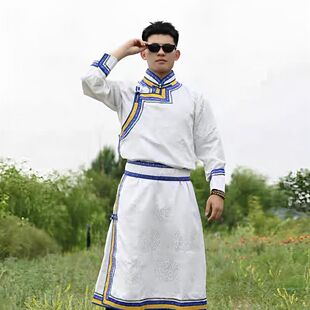 出租少数民族服装蒙古族男款蒙古袍草原风旅游拍照舞蹈演出服装