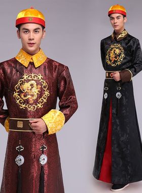 出租古装汉服清朝男旗装阿哥贝勒服王爷清代满族旗袍中国风表演服