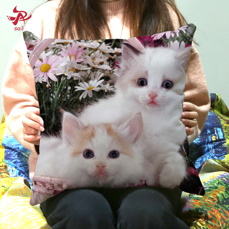 Meng cute pet Small dogs Kitty Pillows Photo customized Containing core sofa Cushion Nap pillow giftin the Home Fabric , Pillow/Pillow  category - from Buy2taobao.com to provide professional Taobao agent buy service