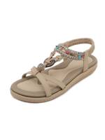 Bohemian flat sandals women's new summer casual ethnic style wedge heel thick-soled vacation shoes, large size 41 thumbnail 8
