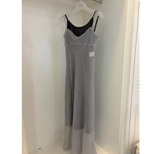 老钱风吊带连衣裙女长裙修身 韩国正品 新款 春季 显瘦时髦连衣裙 代购