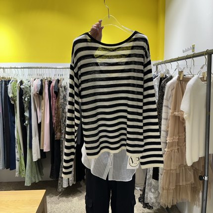 TEMPTING秋 韩国代购 法式时尚镂空基础百搭气质修身优雅长袖衬衫