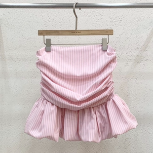 新款 韩国正品 温柔性感抹胸花苞条纹背心 SALT春季 AND 代购 LIGHT