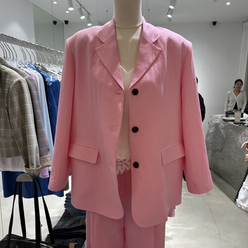 韩国正品代购 NEROLI 36春季新款一套拆分穿搭休闲长裤+翻领外套