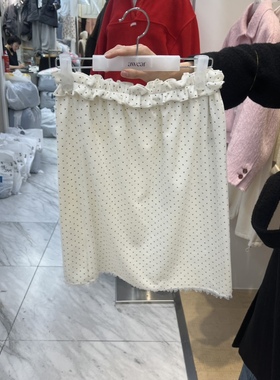 RUMIRU/AWEAR韩国正品代购2025复古波点半身裙女A字裙显瘦裙子