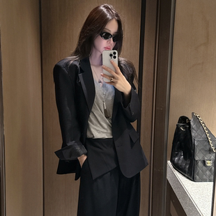 partysu韩国正品代购春季新款高智感廓形西装女长袖宽松职场外套