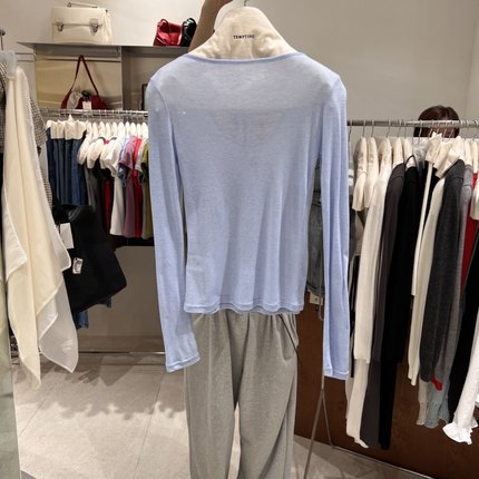 TEMPTING秋 韩国代购 时尚百搭舒适休闲宽松气质日常简约长袖衬衫