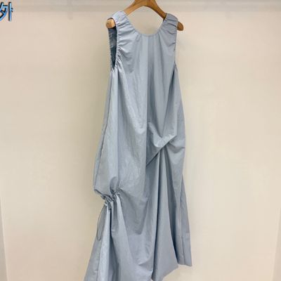 韩国正品代购 TOOGOOD夏季新款抽绳设计大方简洁淑女无袖连衣裙