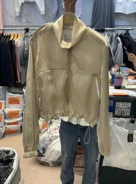 韩国正品代购 OLIVE TrEE春季新款通勤休闲百搭立领抽绳夹克外套