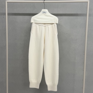 HELDER-P韩国正品代购2025极简风束脚针织休闲裤女收口裤