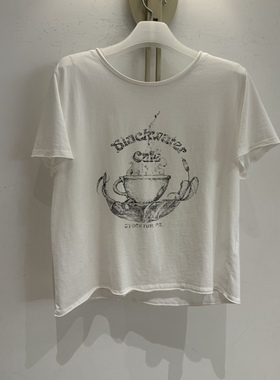 TEMPTING秋 韩国代购 圆领时尚百搭舒适修身显瘦字母修身短袖T恤