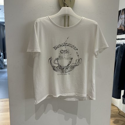 TEMPTING秋 韩国代购 圆领时尚百搭舒适修身显瘦字母修身短袖T恤