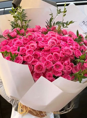 【小时达】情人节99朵苏菲宝贝多头玫瑰花束鲜花速递同城老婆北京