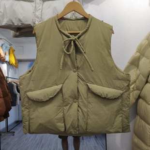 大码女装200斤加肥加大码羽绒服女胖mm圆领无袖羽绒马甲外套女