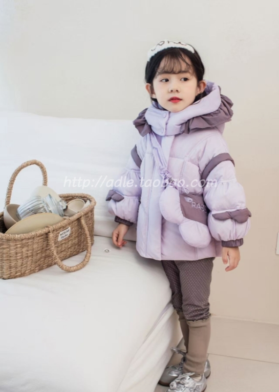 女童羽绒服2025新款洋气女宝宝冬季棉袄上衣儿童冬装棉服加厚外套