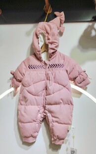 2025谷米熊冬季新款女童加厚棉衣连体衣哈衣爬爬服婴童外出服