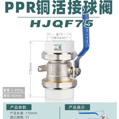 4分6分1寸PE转PPR双活接球阀20 25 32 40 50 63自来水阀门75开关