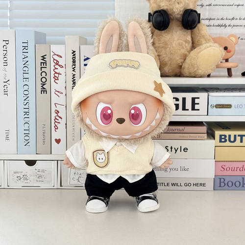 适合LABUBU站姿38cm搪胶娃娃衣服拉布布毛绒潮玩娃衣仅衣服