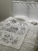 圣诞法兰绒羊羔绒双层加厚毛毯沙发毯 snow why shop·歪店